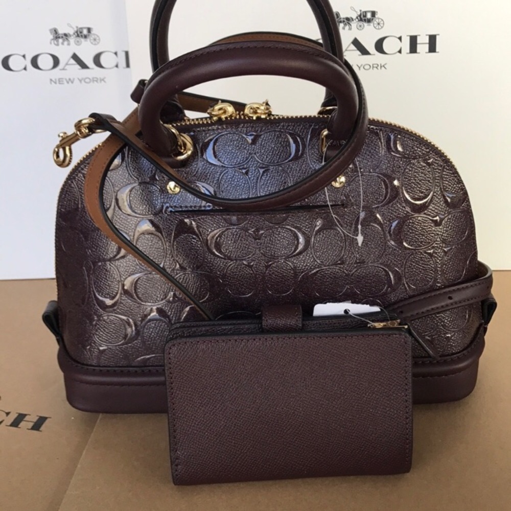 🌸🎆coach Sierra set🎆oxblood /Satchel/crossbody - Picture 3 of 8